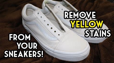 how to clean white shoes that turned yellow